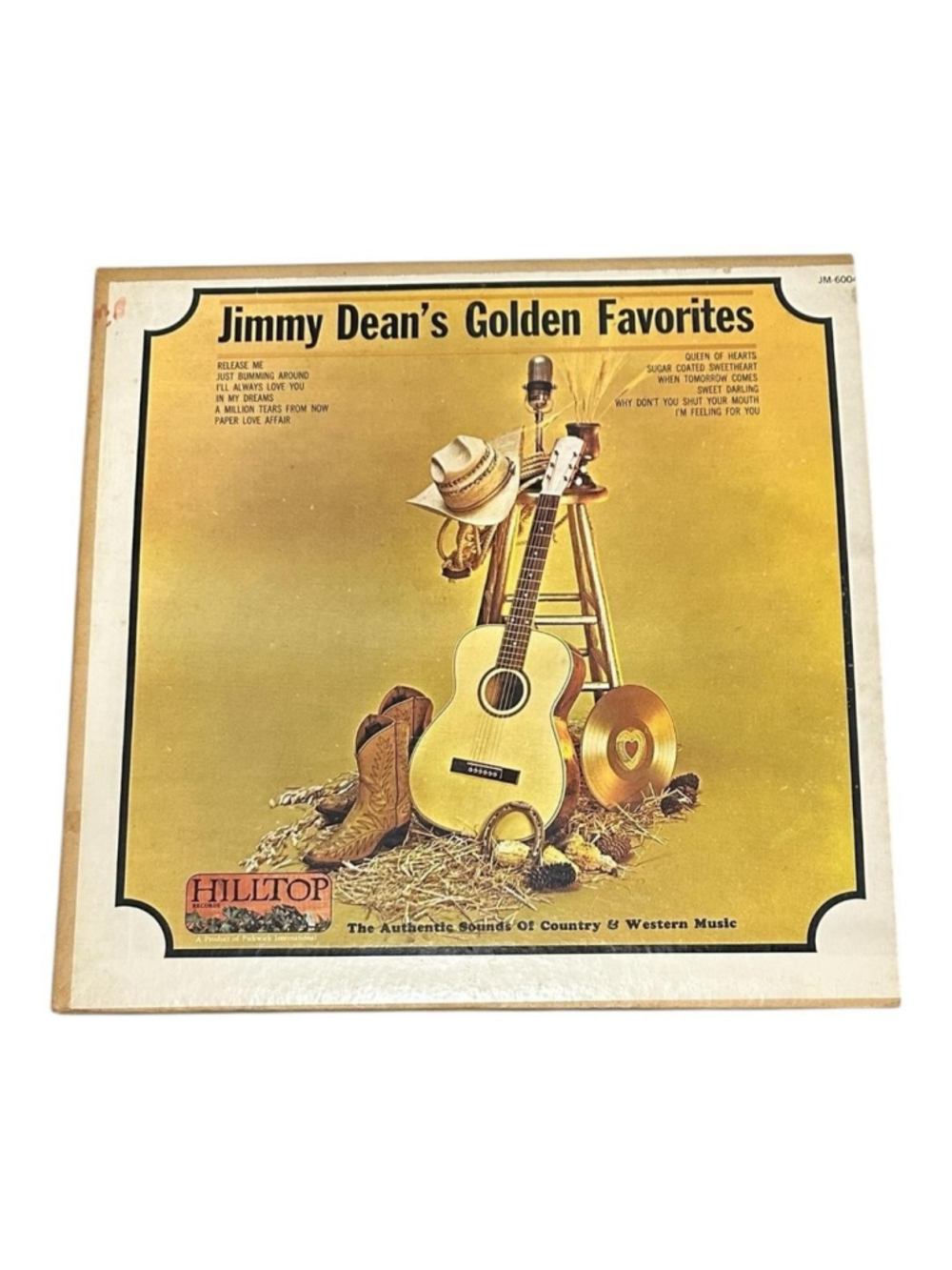 Vintage Jimmy Dean Vinyl LP Golden Favorites Gold Hilltop Country Black USA